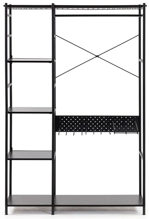 Storn fekete fém ruhásszekrény, 120x182 cm - Kave Home