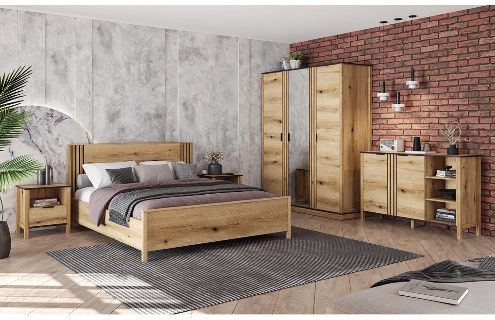 Egyszemélyes ágy 120 cm Hemos (evoke tölgy) . 1116861