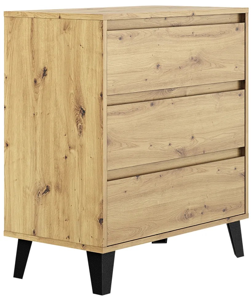 BOGAN 3S70 komód, tölgyfa artisan