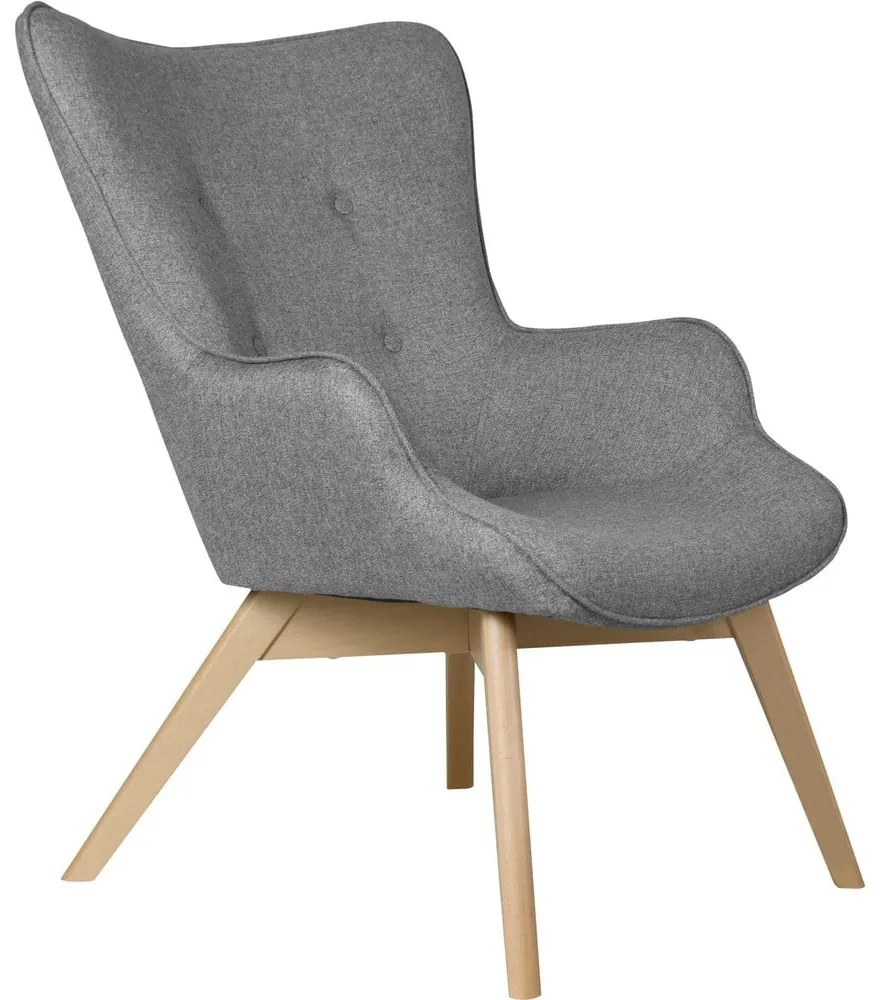 Szürke fotel Niko – Ropez