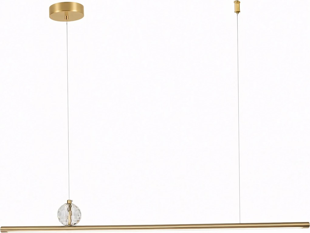 Mennyezeti Függő Lámpa Sziget Asztal Arany Csiszolt Led Glamour