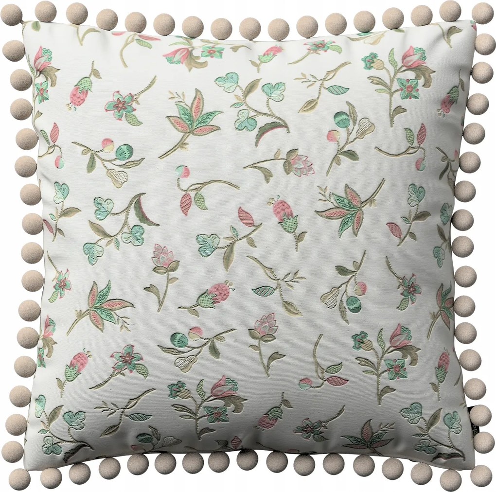 Dekoria párnahuzat Wera virágok világos háttérrel
