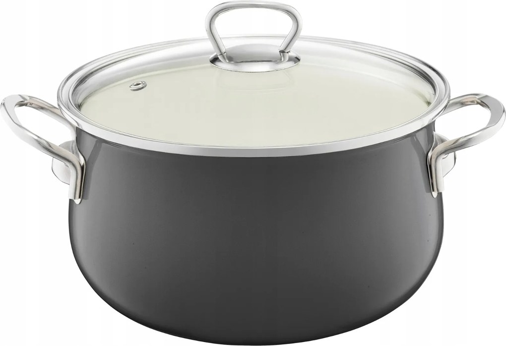 Optimum fazék fedővel 1,3L Zománc