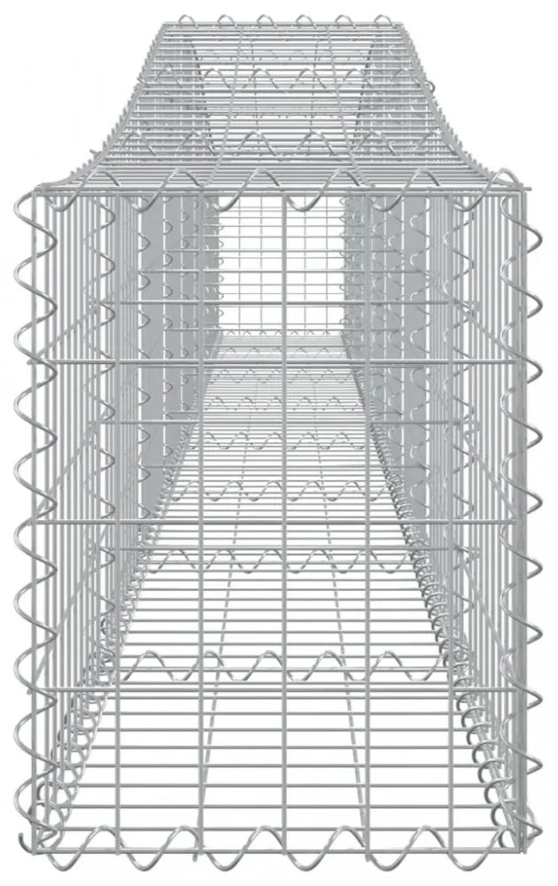 7 db íves horganyzott vas gabion kosár 400x30x40/60 cm