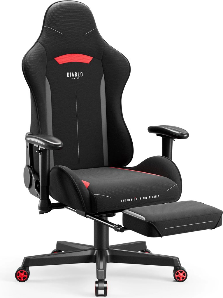 Gamer szék szövet Normal Size, fekete-piros: Diablo X-Starter
