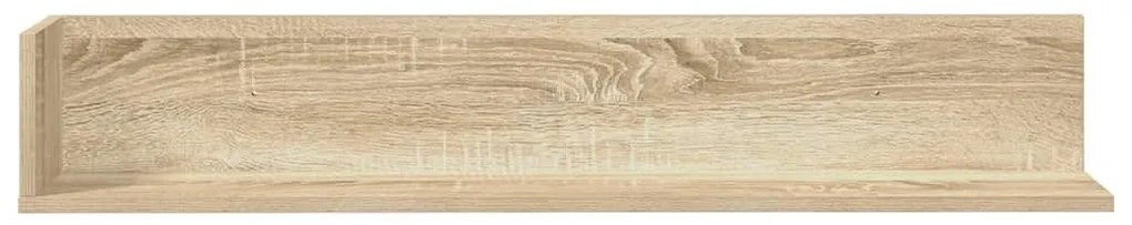 2 db sonoma tölgy színű szerelt fa fali polc 100x16,5x16,5 cm