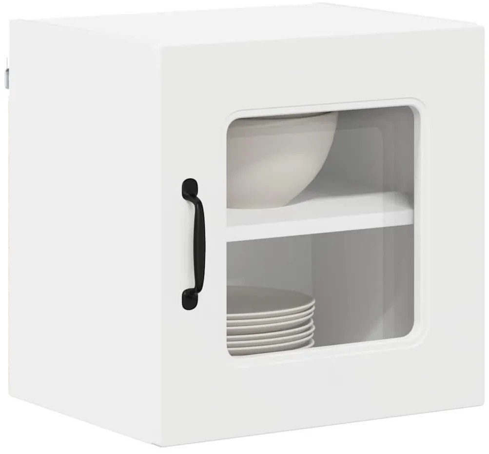 Fali konyhaszekrény ajtóval 2 pcs Fehér 40 x 31 x 40 cm Faanyag