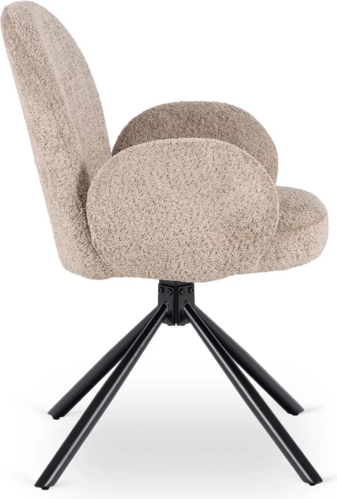 Fortó Étkezőszék Barna Bouclé Kárpittal. MUSSO