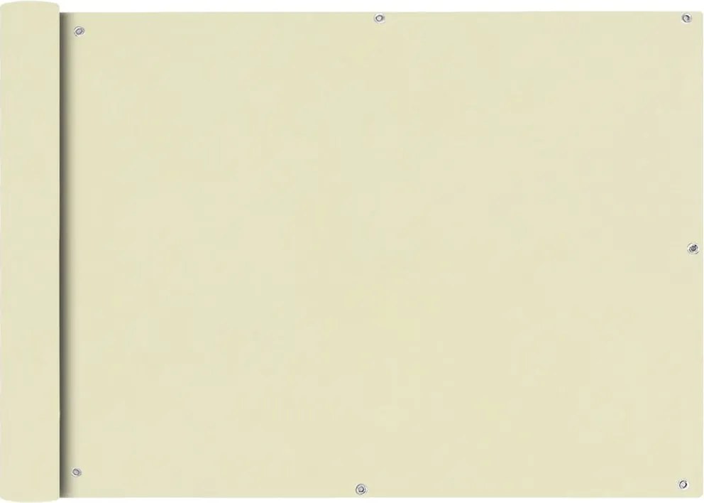 vidaXL 75x600 cm krém Oxfrod szövetű erkély ablak sötétítő