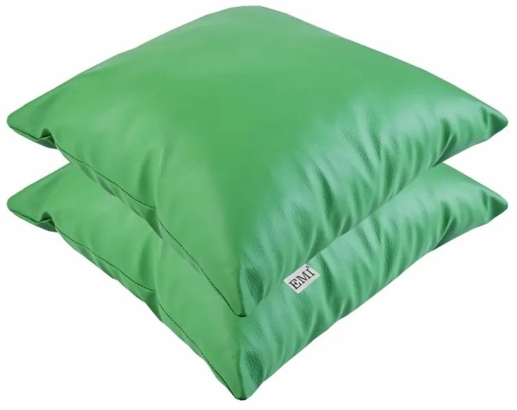EMI retro zöld színű műbőr párna, Egyedi varrás - kérjük, a méreteket a megjegyzésben tüntesse fel