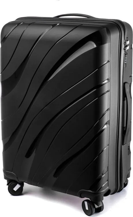 Fekete kabinbőrönd TSA záras „Tide” - méret M