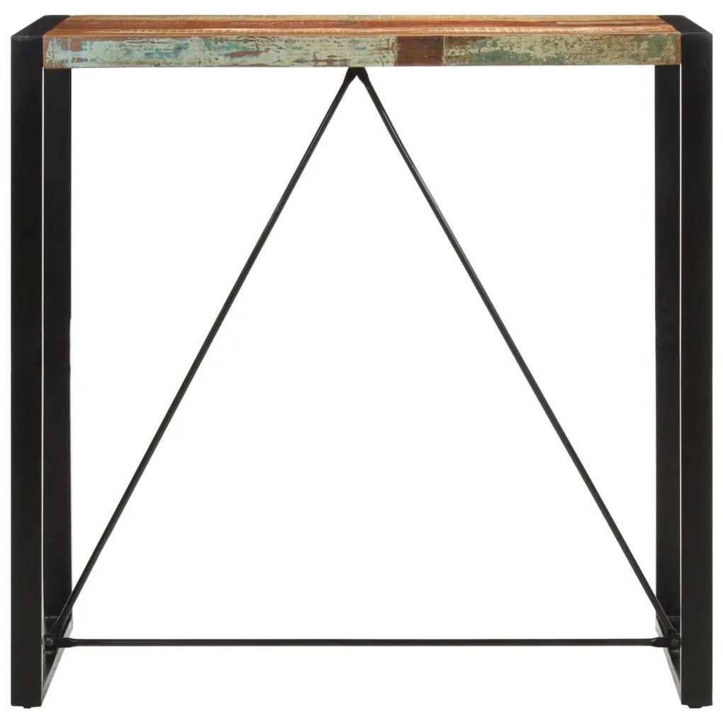 Tömör újrahasznosított fa bárasztal 110x55x110 cm