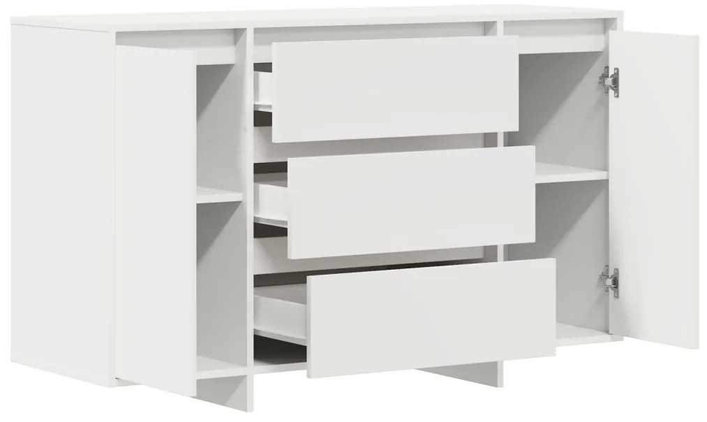 Oldalszekrény Fehér 120x41x75 cm MDF