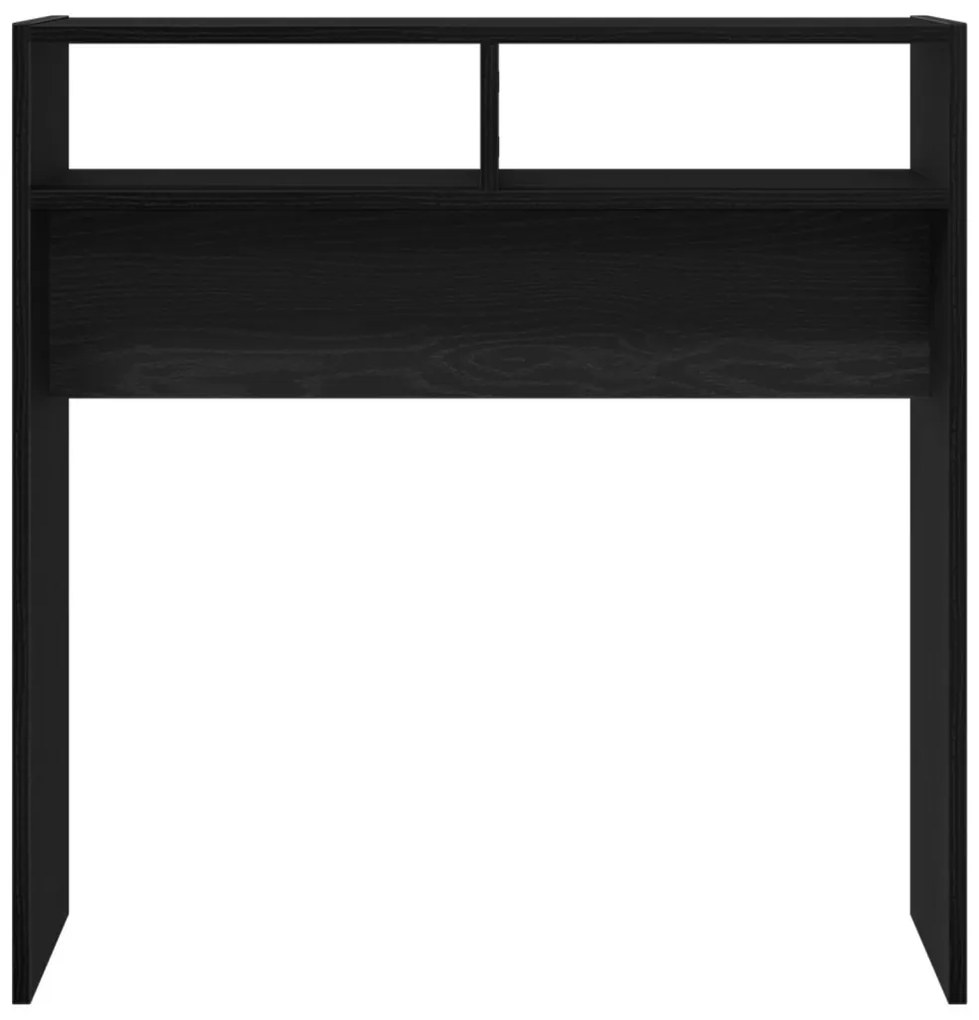 fekete tölgy konzolasztal - 78x30x80 cm - Műanyagfából készült