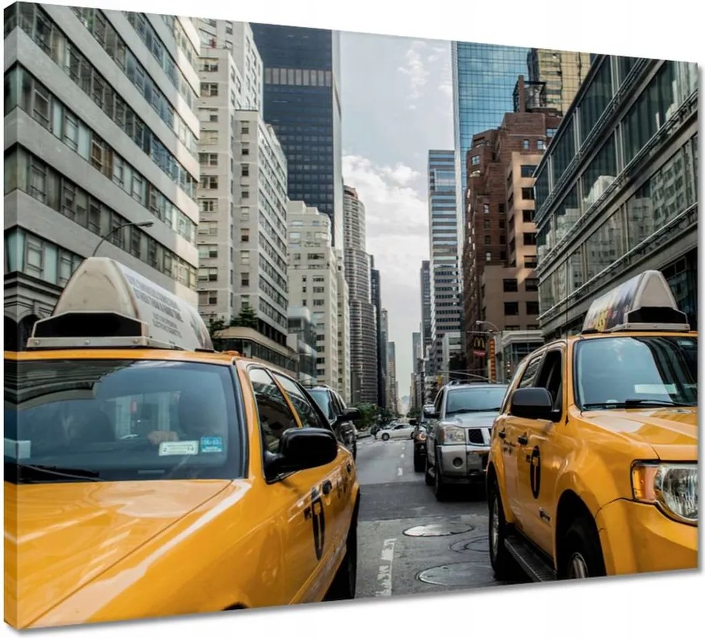 Vászonkép 50x40 Sárga taxik Taxi