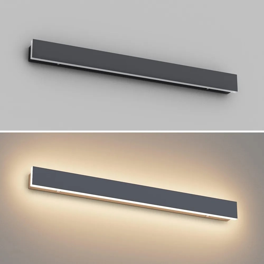 Led-es Kerti Fali Lámpa Kültéri Homlokzati 60cm 20W Meleg fehér