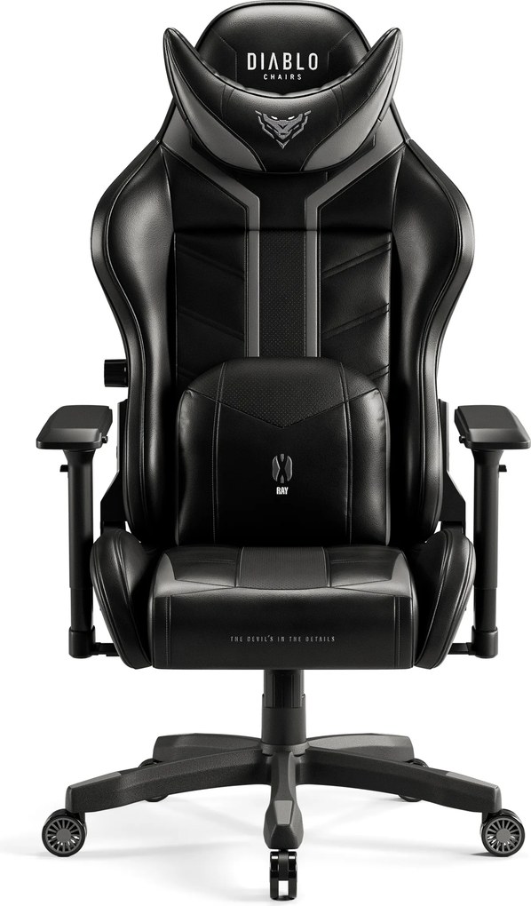 Gamer szék műbőr King Size, fekete-szürke: Diablo X-Ray 2.0