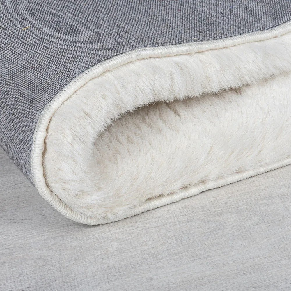 Fehér szintetikus szőrme szőnyeg 200x290 cm Ivy Luxury Fur – Flair Rugs
