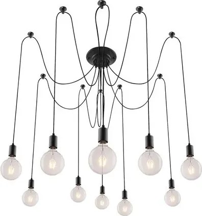 Rabalux beltéri függeszték e27 10x60w matt fekete caspar