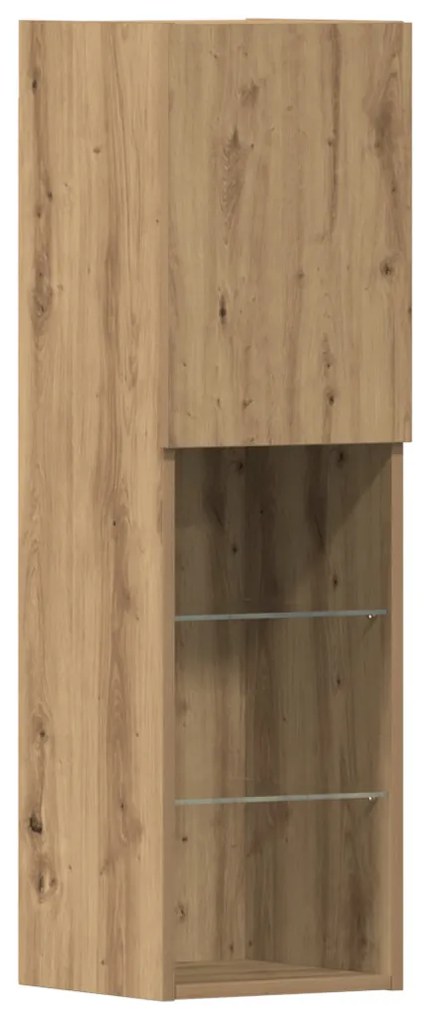 TV szekrény LED világítással Artisan tölgy 40.5x30x102 cm