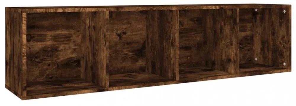 füstös tölgy színű szerelt fa könyv-/TV-szekrény 36x30x143 cm