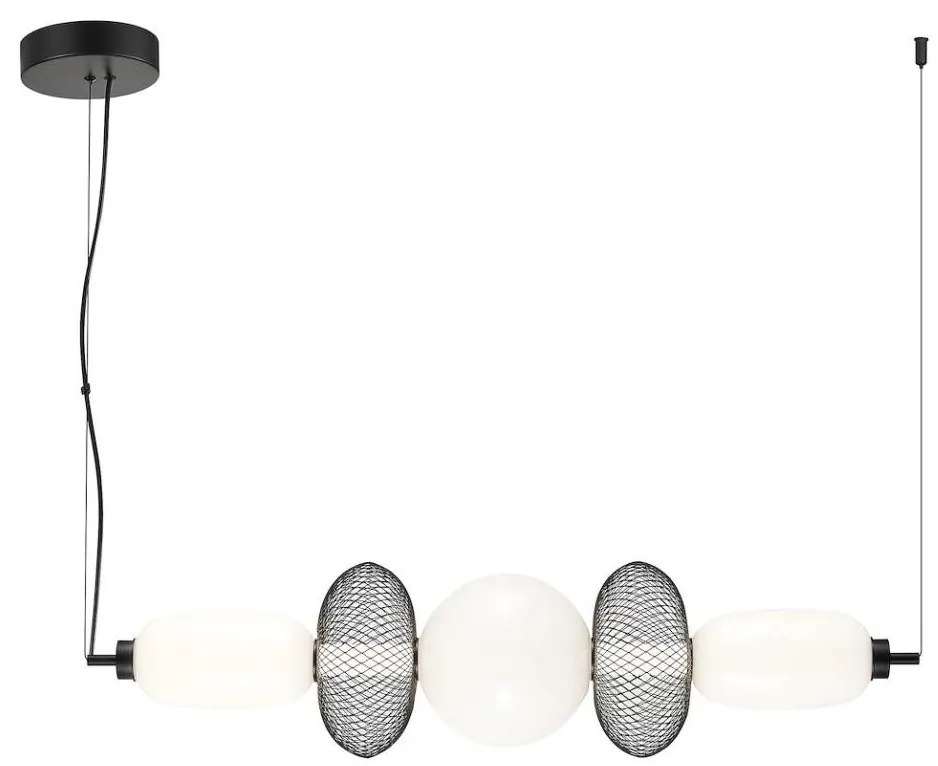 LED Csillár zsinóron ARAME LED/32W/230V fekete