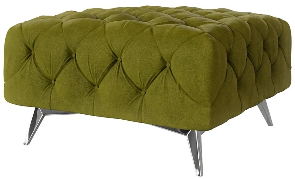 Zöld bársony lábtartó Chelsea – Ropez