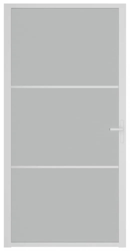 fehér matt üveg és alumínium beltéri ajtó 102,5 x 201,5 cm