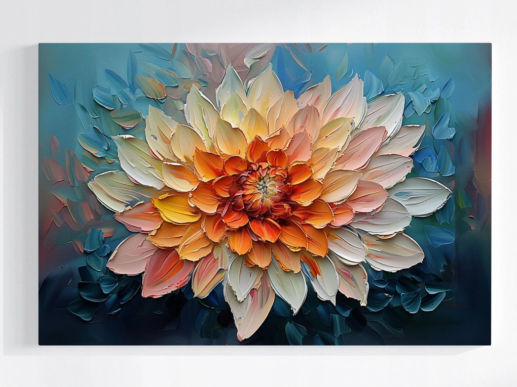 Poszter Természet Virág Dália Krizantém 3D Textúra 60x40