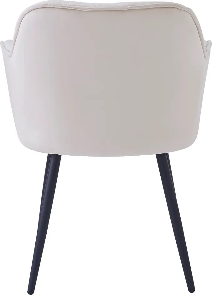 Dizájnos fotel, bézs Velvet szövet, FEDRIS NEW