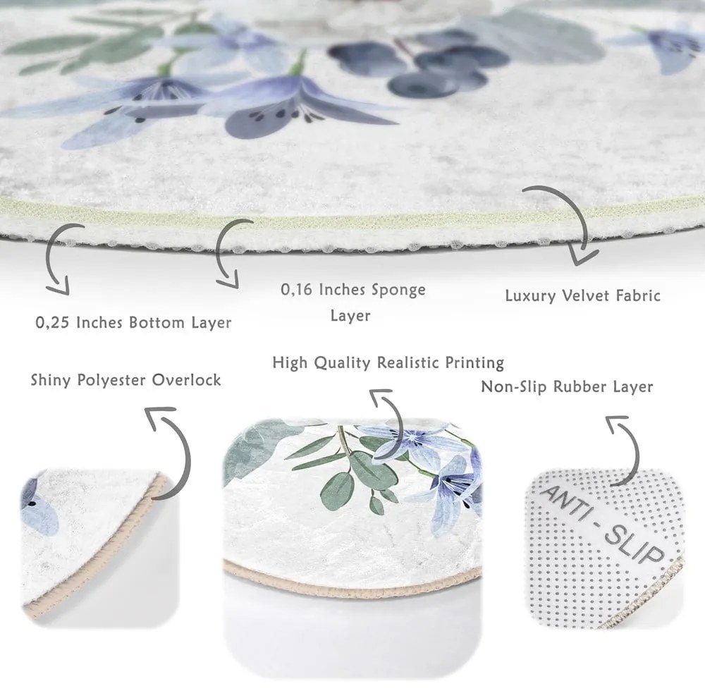 Mosható-robotporszívóval tisztítható kerek szőnyeg ø 100 cm Comfort – Mila Home