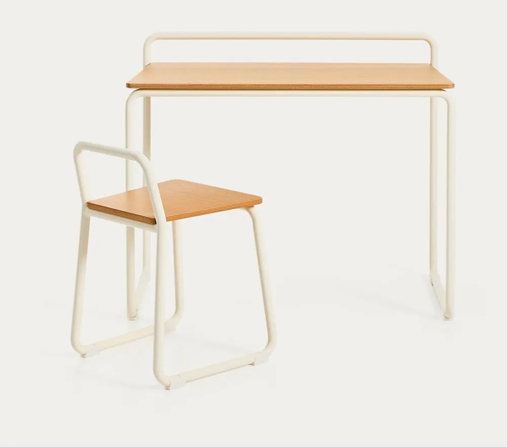 Bézs fém gyerek szék Tinn – Kave Home