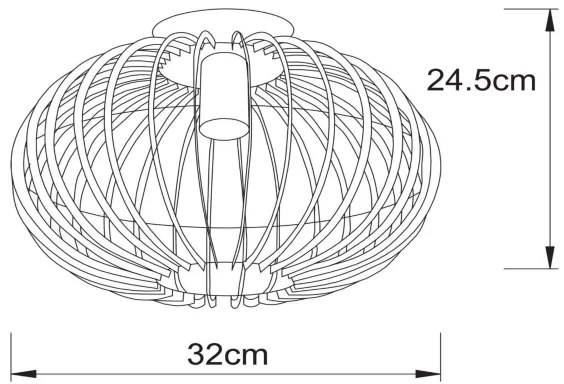 Lucide 78199/01/30 - Felületre szerelhető csillár REDA 1xE27/40W/230V