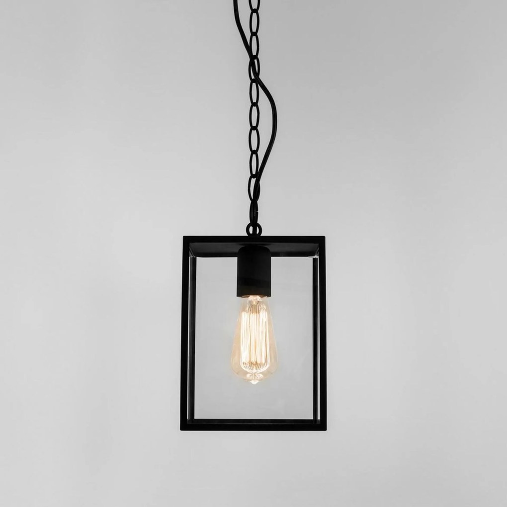 Astro Homefield Pendant 240 függeszték, fekete/átlátszó üveg, E27, IP23