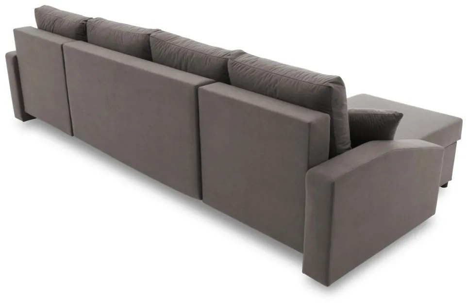 Sparta Plus sarokkanapé, szövet anyag, univerzális oldal, szürke