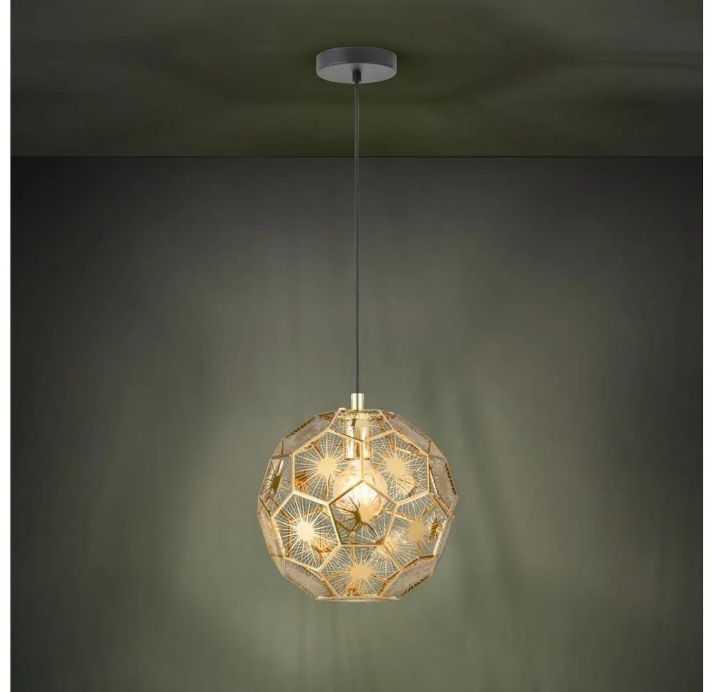 Eglo 39754 - Csillár zsinóron SKOURA 1xE27/60W/230V á. 30 cm