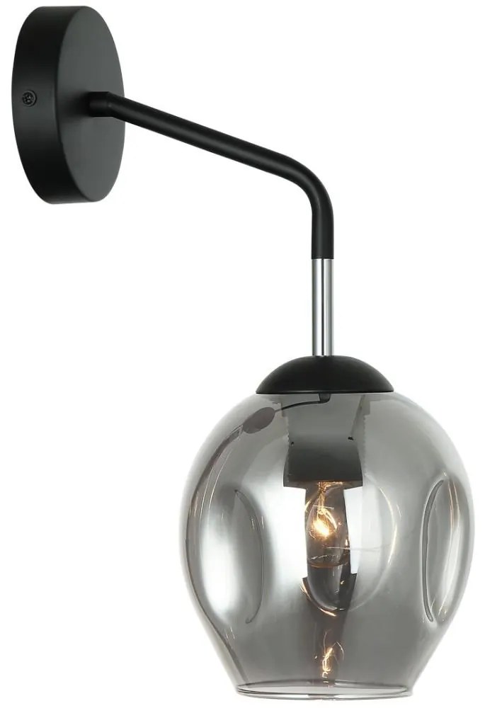ITALUX WL-30843-1 BK+SG - Fali lámpa BORGO 1xE27/40W/230V fekete