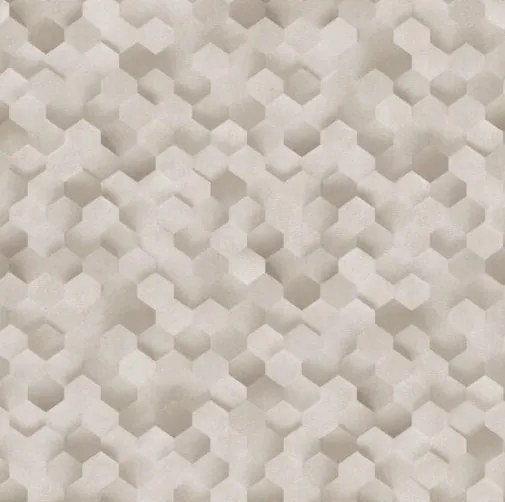 Fali tapéta világos bézs méhsejt 42512-10