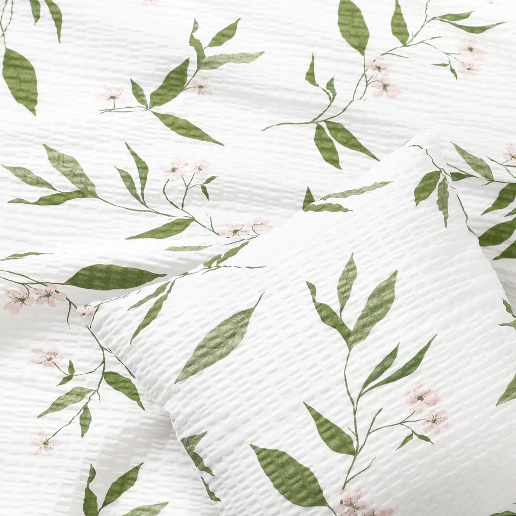 Goldea krepp párnahuzat - jázmin virágmintás 40 x 40 cm