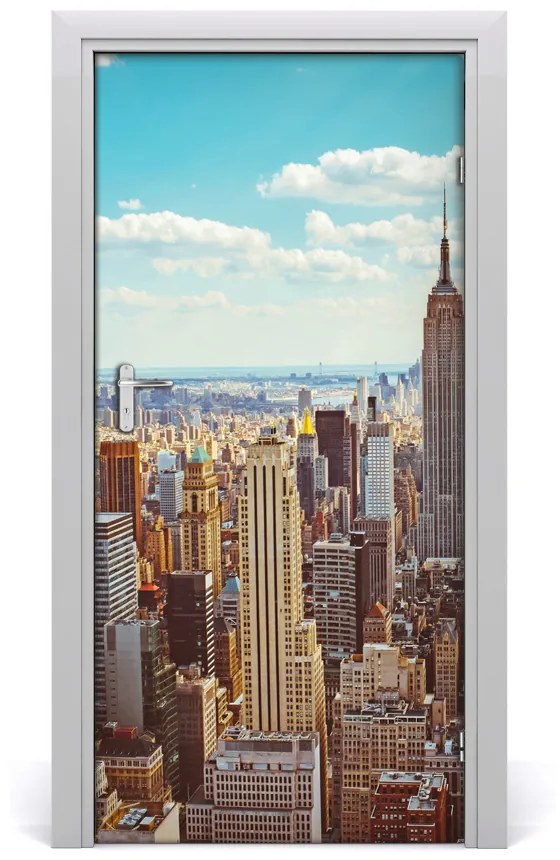 Poszter tapéta ajtóra New York-i járat madár 75x205 cm