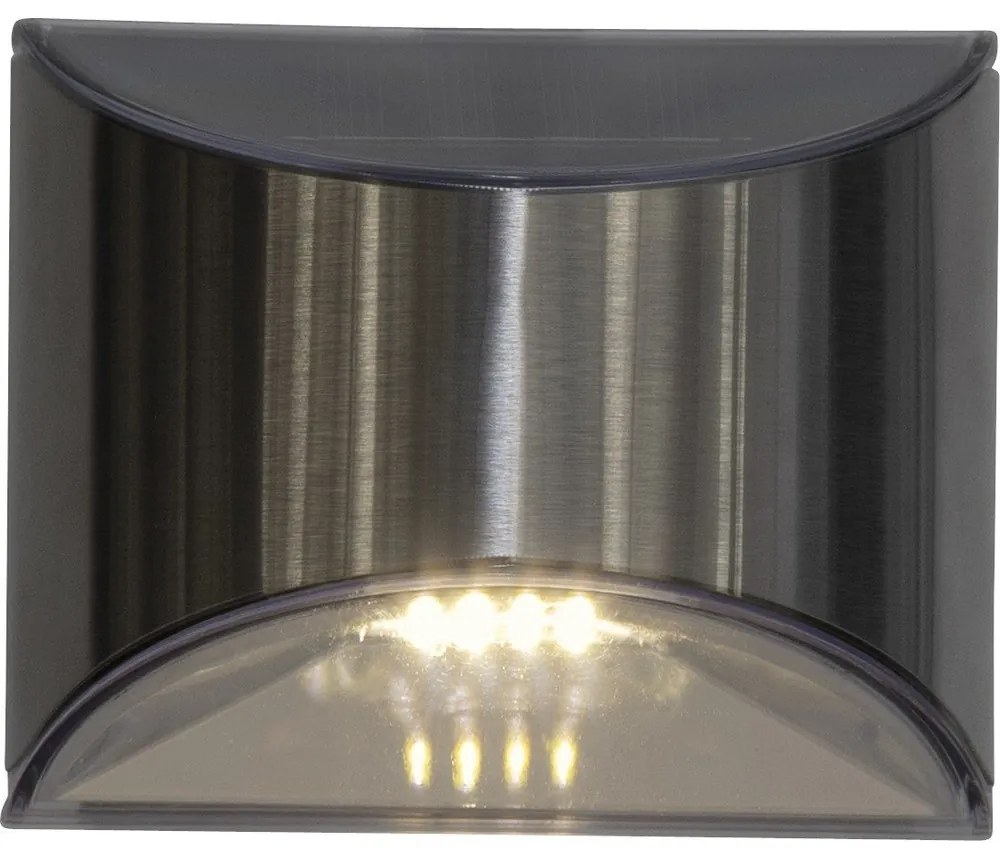 Wally 2 db napelemes rozsdamentes fali LED lámpa, magasság 8 cm - Star Trading