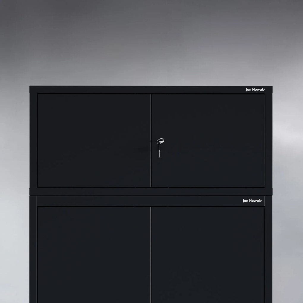 Szekrény-felépítmény, fekete, 800x380x400 mm: EWA