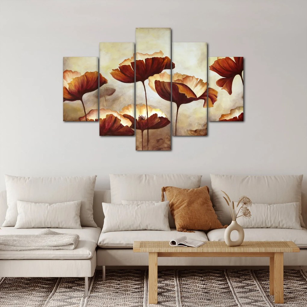 Piros virágok képe (150x105 cm)