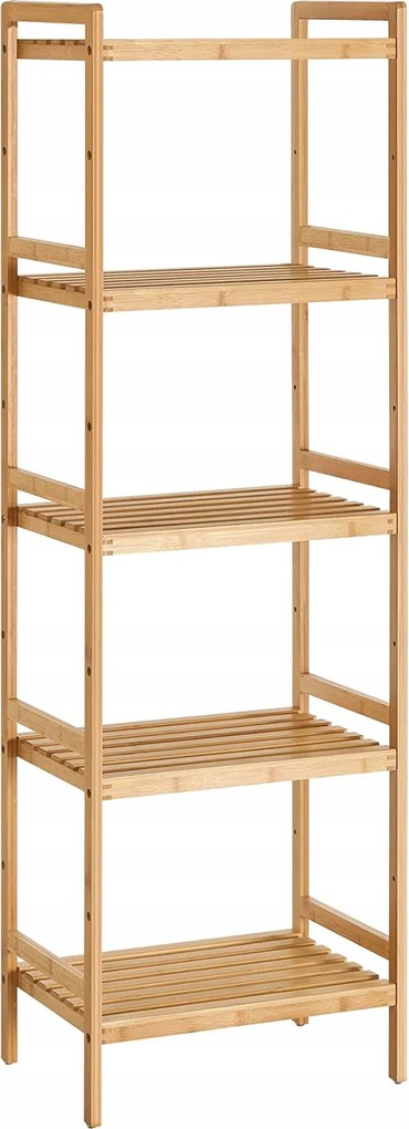 Könyvespolc Songmics 45 cm x 142 cm x 32 cm bükk világos