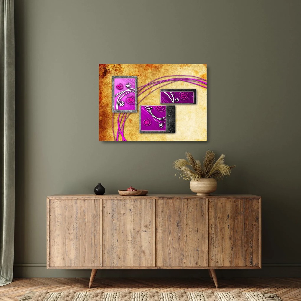 Az absztrakció képe (üvegen) (70x50 cm)