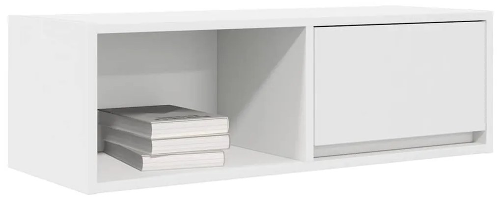 fehér szerelt fa TV-szekrény 80x31x25,5 cm