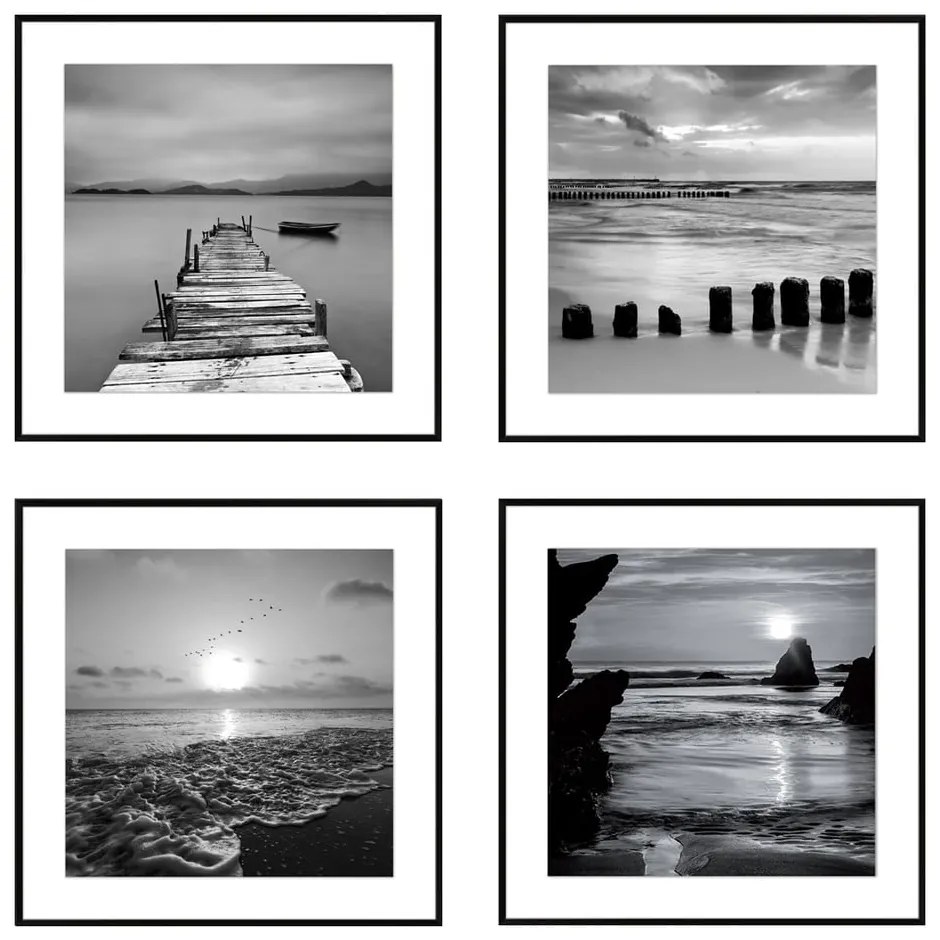 Kép szett 4 db-os 30x30 cm Silence by the Water
