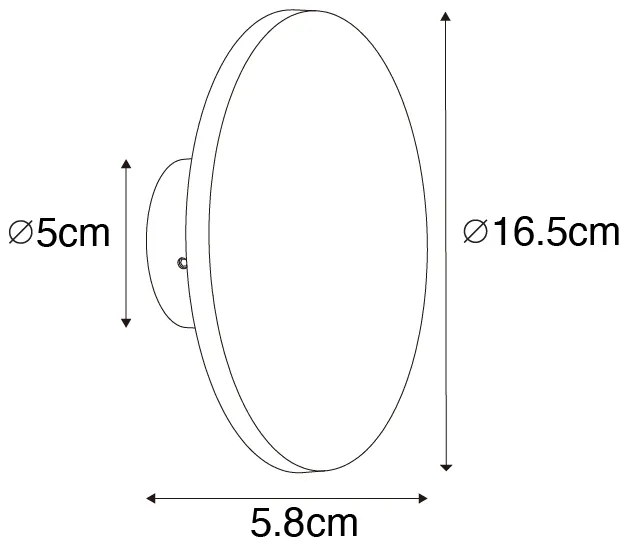 Modern kültéri fali lámpa rozsdabarna LED-del IP54 - Skyf