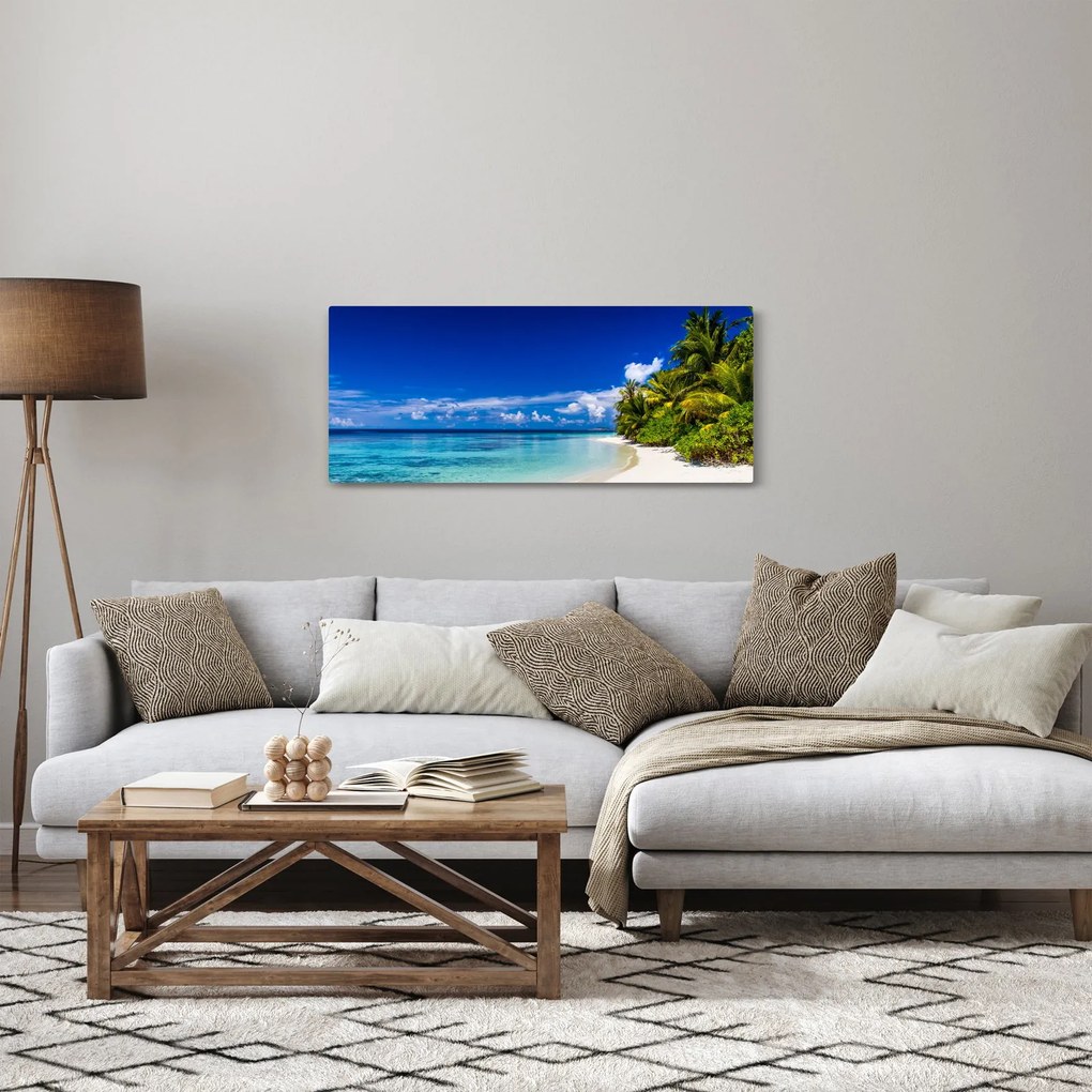 Egy trópusi tengerpart képe (120x50 cm)