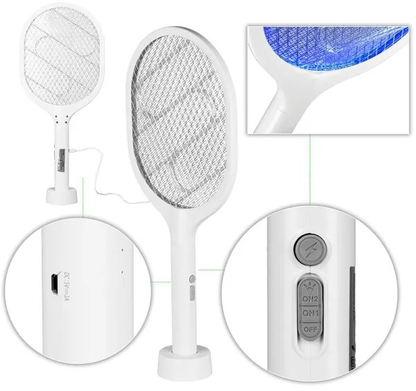 LED elektromos rovarcsapda 2 az 1-ben, 800 mAh, 5V